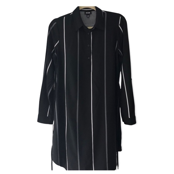 A.N.A.  A New Approach Black and White Shirt Dress - Picture 6 of 15
